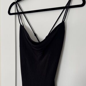 Elegant Black Spaghetti Strap Dress